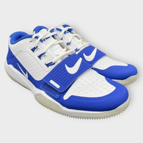 Nike Alpha Menace Turf Low Football Cleats White/Blue BV3997-101 Mens size 12 - Picture 3 of 7